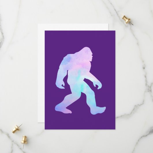 Watercolor Bigfoot Save The Date (Voorkant / Achterkant in situ)