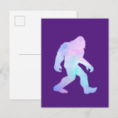Watercolor Bigfoot Uitnodiging Briefkaart (Voorkant / Achterkant)