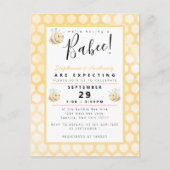 Watercolor Bij Baby Shower Uitnodiging (Voorkant)