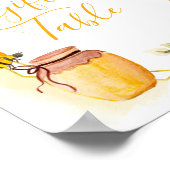 Watercolor Bij Botanische Cadeaus Tafelkaart Poster (Hoek)