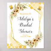 Watercolor Bij Bruidsmeisjeshuwelijksontvangst Wel Poster (Voorkant)