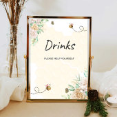 Watercolor bij Drink gerust Poster