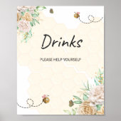 Watercolor bij Drink, tast toe Poster (Voorkant)