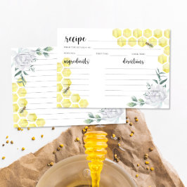 Watercolor bij florale - receptkaart