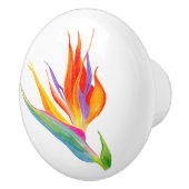 Watercolor Bird of Paradise  Keramische Knop (Rechts)