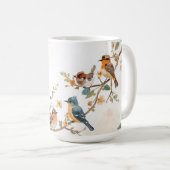 Watercolor Birds in Bloom Koffiemok (Voorkant rechts)