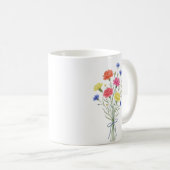 Watercolor Birth Flower Carnation Personalized Mug Koffiemok (Voorkant rechts)