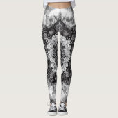 Watercolor black ink wash leggings (Voorkant)