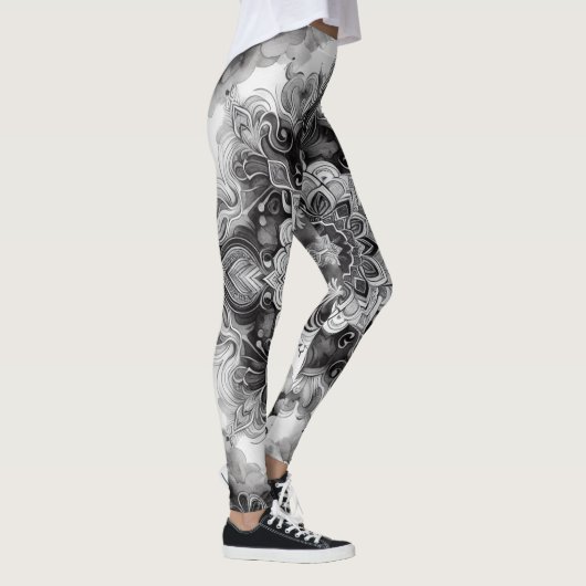 Watercolor black ink wash leggings (Rechts)