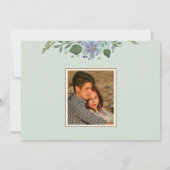 Watercolor Bladeren 10b Trouw Elopement Feestje Kaart (Achterkant)