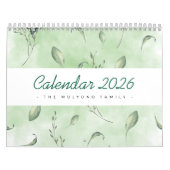Watercolor Bladeren 2026 Kalender | Botanische Nat (Hoes)