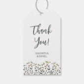 Watercolor Bladeren Bruiloft Cadeaulabel (Voorkant)