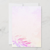 Watercolor Bladeren EAT Drink & Be Married Trouwen Kaart (Achterkant)