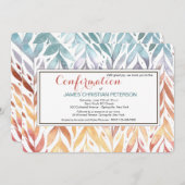 Watercolor Bladeren Uitnodiging (Voorkant / Achterkant)