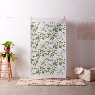 Watercolor bladgroen stof