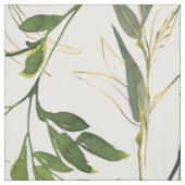 Watercolor bladgroen stof (Swatch)