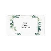 Watercolor bladgroene botanische afbeelding etiket (Voorkant)