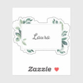 Watercolor bladgroene botanische  sticker (Vel)