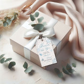 Watercolor Blau Kleine Prins Ballon Bedankt Cadeaulabel