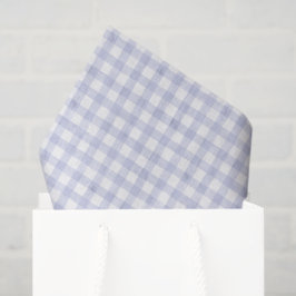 Watercolor Blauw Geruit Tissuepapier