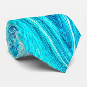 Watercolor Blauwe Aangepaste Das (Opgerold)