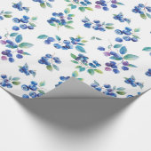 Watercolor Blauwe Bes Cadeaupapier (Hoek)