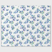 Watercolor Blauwe Bes Cadeaupapier (Vlak)