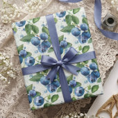 Watercolor Blauwe Bessen Cadeaupapier