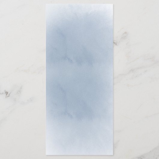 watercolor blauwe bloemen Menu (Achterkant)