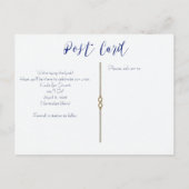 Watercolor Blauwe Bloemen Save The Date Trouwen Aankondigingskaart (Achterkant)