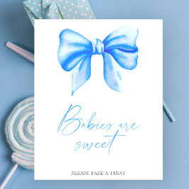 Watercolor blauwe boog - baby's zijn lief poster