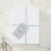 Watercolor Blauwe Boog Bedankt Cadeaulabel (Met Touw)