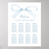 Watercolor Blauwe Boog Stoelindeling Poster (Voorkant)