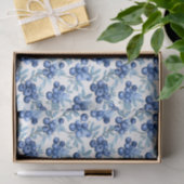 Watercolor Blauwe Bosbessen Tissuepapier (Geschenk)