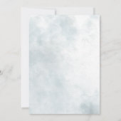 Watercolor Blauwe Bruiloftsdouche Kaart (Achterkant)