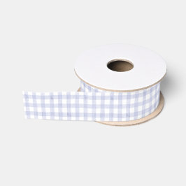 Watercolor Blauwe Gingham Grosgrain Lint