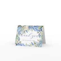 Watercolor Blauwe Hortensia Rozen Elegante Schrift