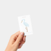 Watercolor Blauwe Kraan Badge (Handheld)