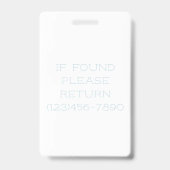 Watercolor Blauwe Kraan Badge (Achterkant)