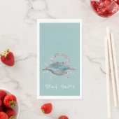 Watercolor Blauwe Krab Servet (Insitu)