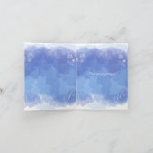 Watercolor Blauwe Lucht Ballon Vouw Uitnodiging (Binnen)