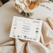 Watercolor Blauwe Olifant | Jongens Baby Shower