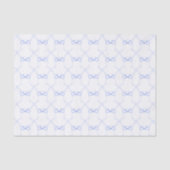 Watercolor Blauwe Strikken Tissuepapier (Voorkant)