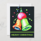 Watercolor Blob Bells - Kerstkaart (Voorkant)