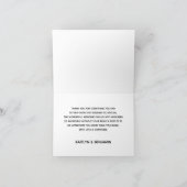 Watercolor Bloem Achtergrond Typografie Dank U Bedankkaart (Binnen)