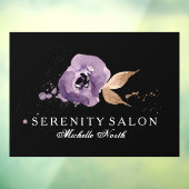 Watercolor Bloem Amethyst Paars ID294 Raamsticker (Vel 3)