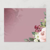 Watercolor Bloem Bruiloft Advies kaart shower (Achterkant)