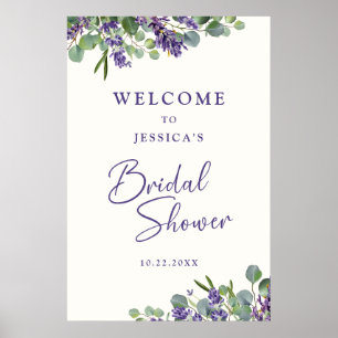 Watercolor Bloem Bruiloft Feest Welkom Poster
