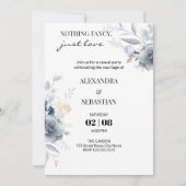 Watercolor Bloem Bruiloftsreceptie Kaart (Voorkant)