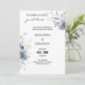 Watercolor Bloem Bruiloftsreceptie Kaart (Staand voorkant)